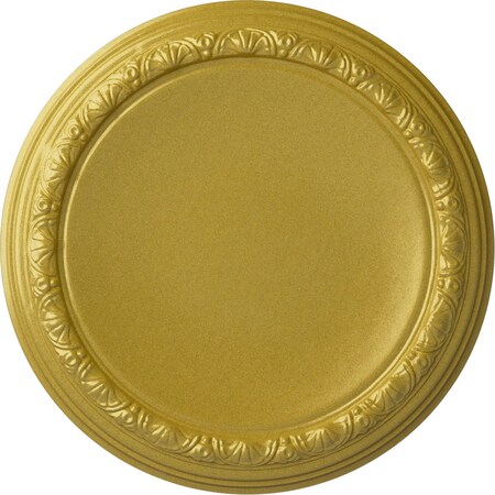 Ekena Millwork Carlsbad Ceiling Medallion (Fits Canopies up to 14 1/4"), Hnd-Painted Rich Gold, 19 1/2"OD x 1 3/4"P CM19CARGS